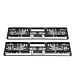 Ford license plate holder silver, with black 3D effect "Ford Performance" logo