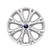 Ford Fiesta (09/2008 - 06/2017) alloy wheel 17" 8-spoke design, Sparkle silver