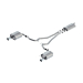 Ford Mustang (03/2015 - 10/2017) sports exhaust system stainless steel, with chrome double tailpipe (2.3 l EcoBoost)
