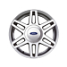 Ford Fusion 2002 - 2012 alloy wheel 15" 6 x 2-spoke star design, silver machined