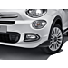 Fiat 500X polished chrome-plated fog light rings