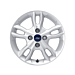 Ford alloy wheel 15" 5 x 2-spoke design, sparkle silver