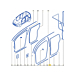 Renault Kangoo (2003 - 2008) rubber afdichting schuifdeur
