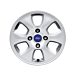 Ford Fiesta (09/2008 - 06/2017) lichtmetalen velg 14" 6-spaaks design, zilver