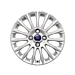 Ford Fiesta (09/2008 - 06/2017) alloy wheel 16" 15-spoke design, Sparkle silver