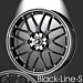 Musketier Peugeot 307 alloy wheel Black-Line-S 7x16 black edge polished, black edge