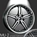 Musketier Citroën C-Crosser / Peugeot 4007 alloy wheel MU-2 8,5x19 matt black with stainless steel
