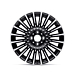 Fiat 500/500c alloy wheel 16” Bicolore black / chrome