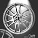 Musketier Peugeot 407 alloy wheel Drift 7,5x18 silver