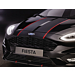 Ford Fiesta (07/2017 - 2023) striping for hood, matte black/glossy red