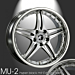 Musketier Citroën C-Crosser / Peugeot 4007 alloy wheel MU-2 8,5x19 hyper black with stainless steel