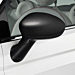 Fiat 500/500c wrapped side mirror covers in micro carbon black