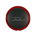 Fiat 500 center cap black / red
