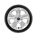Ford EcoSport (10/2017 - ..) alloy wheel with winter tire 16", 5-spoke design, silver