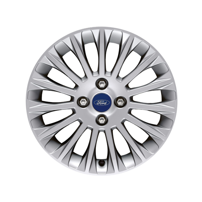 Ford Fiesta (09/2008 - 06/2017) alloy wheel 16" 15-spoke design, silver
