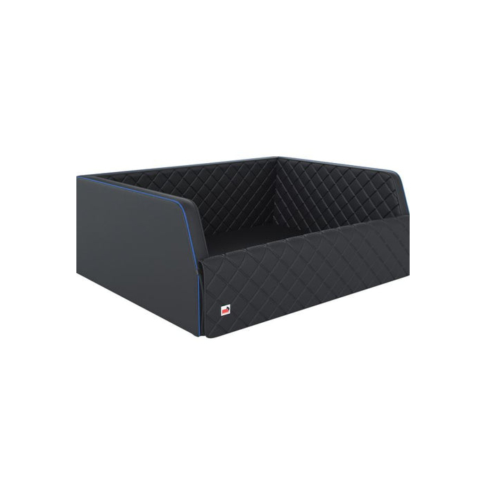 Ford Puma (10/2019 - ..) travel mat for pets artificial leather with blue piping, size: L