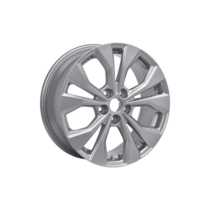 Ford Puma (10/2019 - ..) except ST and ST X alloy wheel 17" 5 x 2-spoke design, Sparkle Silver
