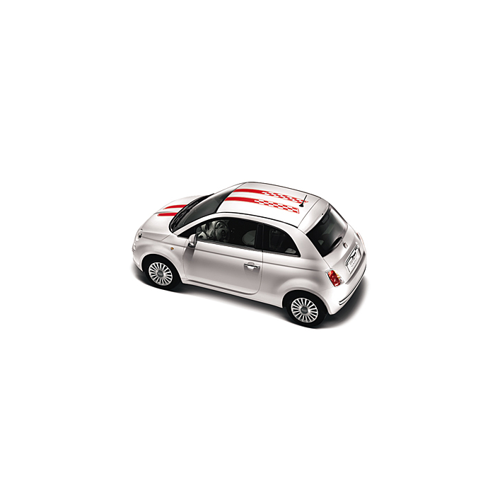 Fiat 500/500c red arrow stripes
