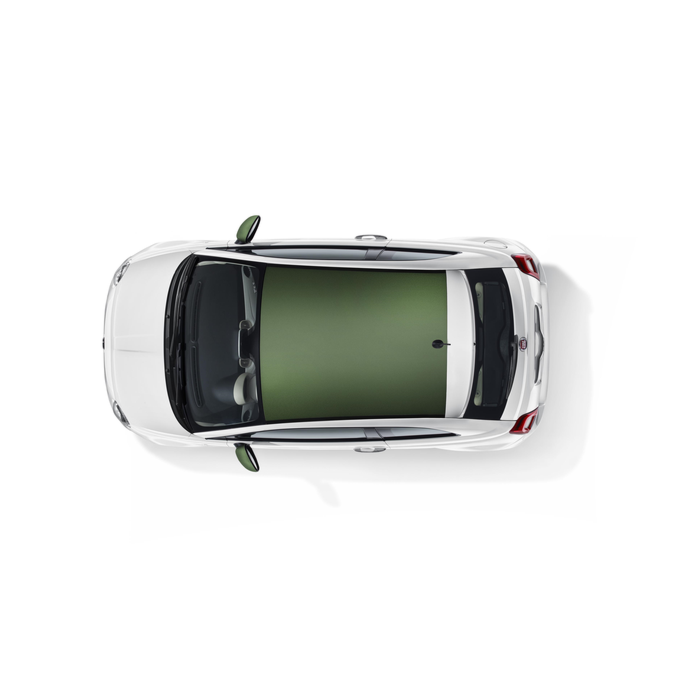 Fiat 500 wrapped roof military green
