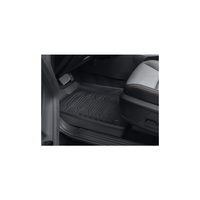Ford Ranger (11/2011 - 11/2022) floor mats all-weather, front and rear, Ranger logo (Super single cab)