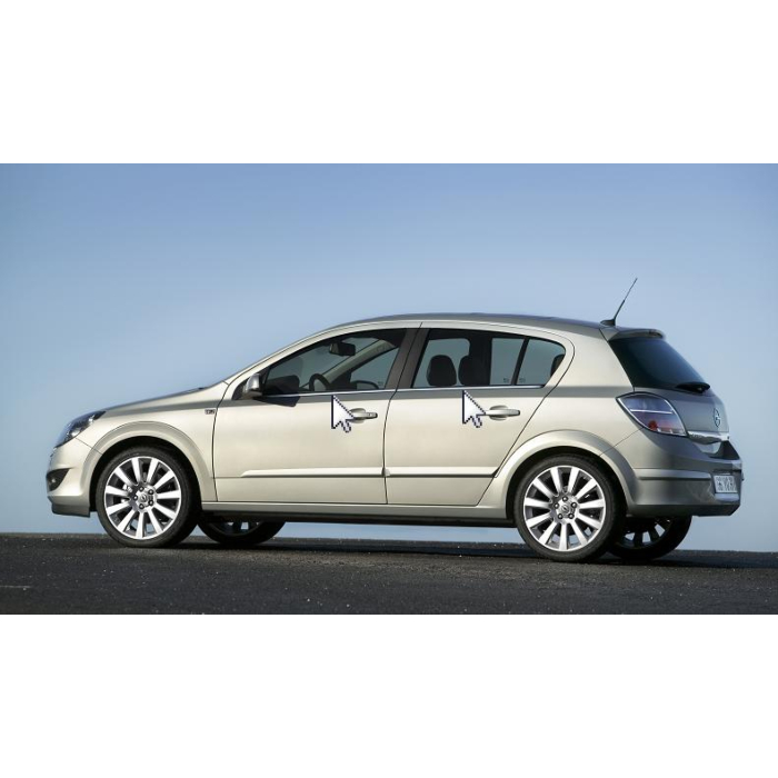 Opel Astra H hatchback chrome window strips