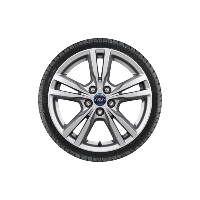 Ford Galaxy / S-MAX (05/2015 - 06/2019) alloy wheel with winter tire 17", 5 x 2-spoke design, silver