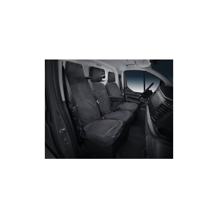 Ford Transit Custom (08/2012 - 09/2023) seat cover for double passenger seat, black