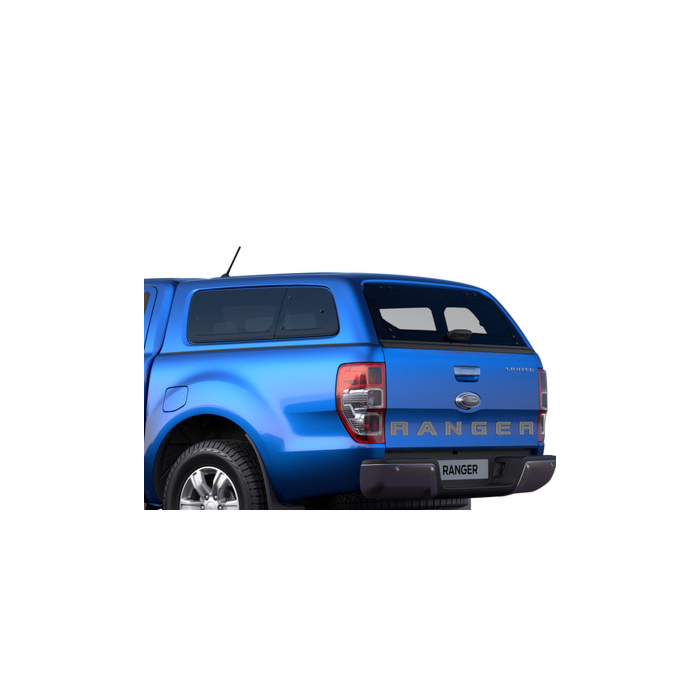 Ford Ranger (02/2019 - ..) double cab hard top with side windows, Blue Lightning