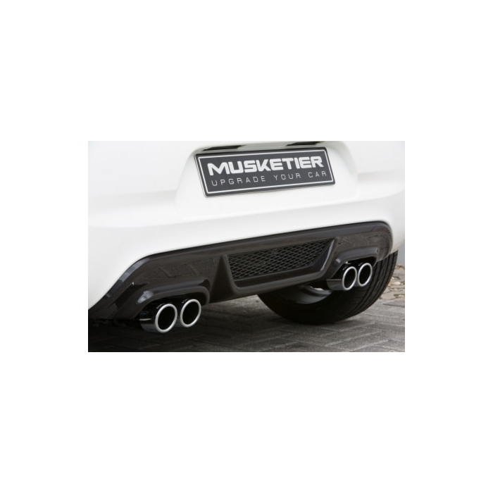 Musketier Peugeot 108 rear bumper for duplex-exhaust black