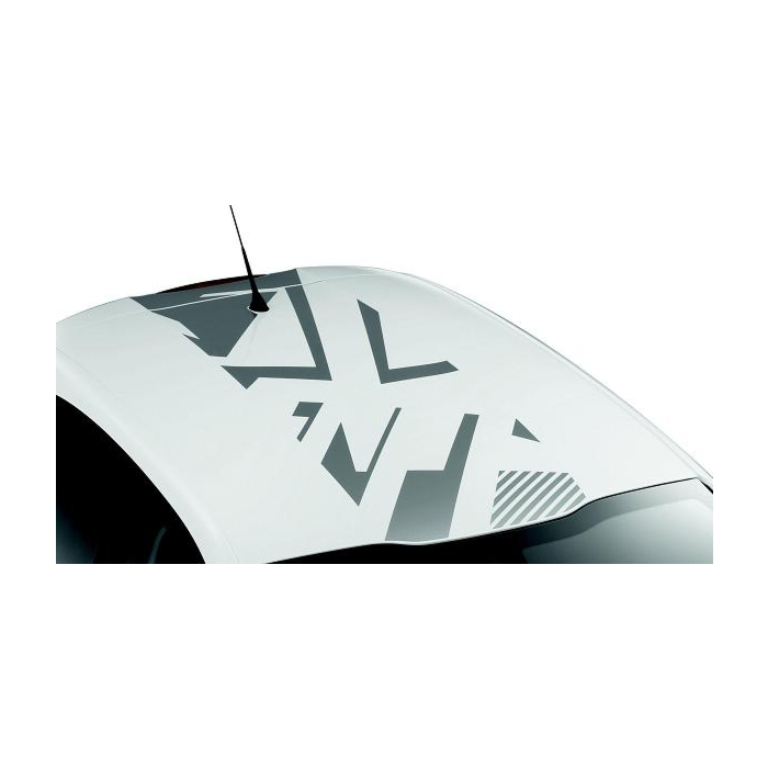 Peugeot 208 (2012 - 2019) sticker for on the roof Gris Sidobre