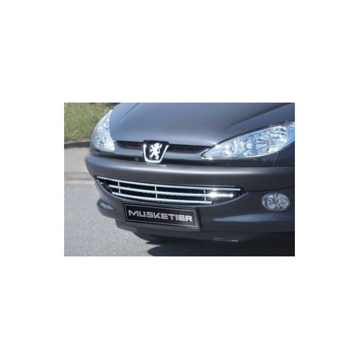 Musketier Peugeot 206 stainless steel grill, chromed with small original grill