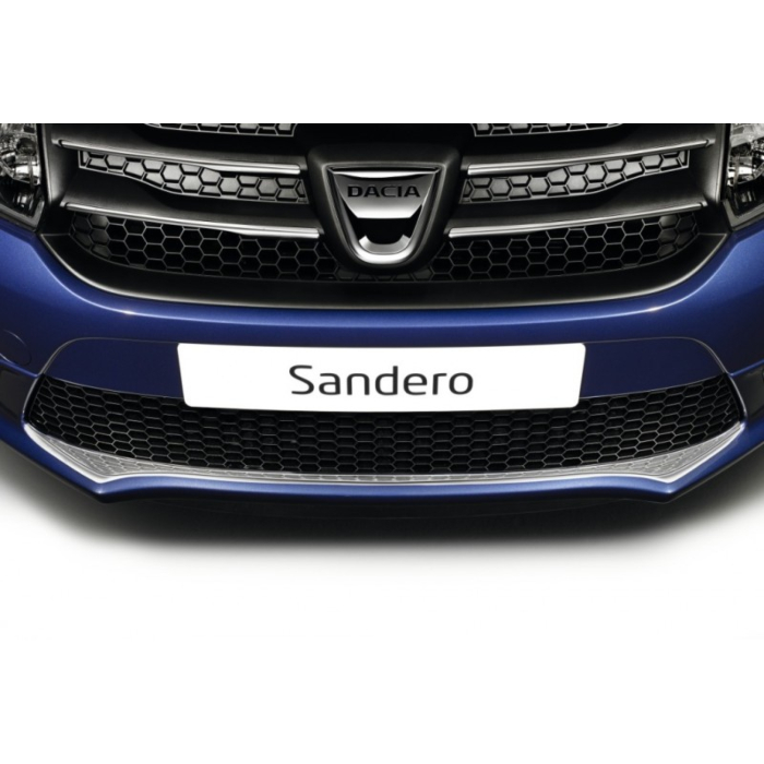Dacia Sandero 2012 - 2016 bumper grille trim stainless steel look