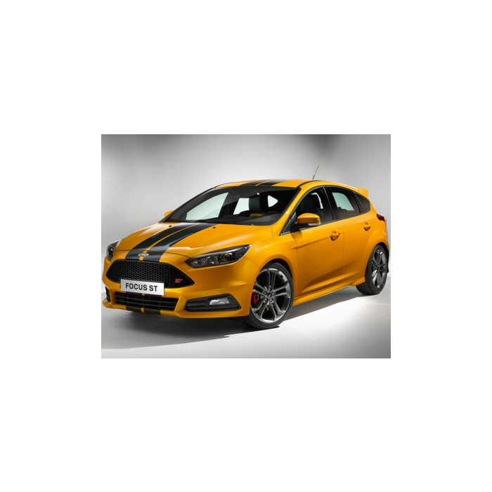 Ford Focus (09/2014 - 03/2018) ST racing stripes Over-the-top, glossy black