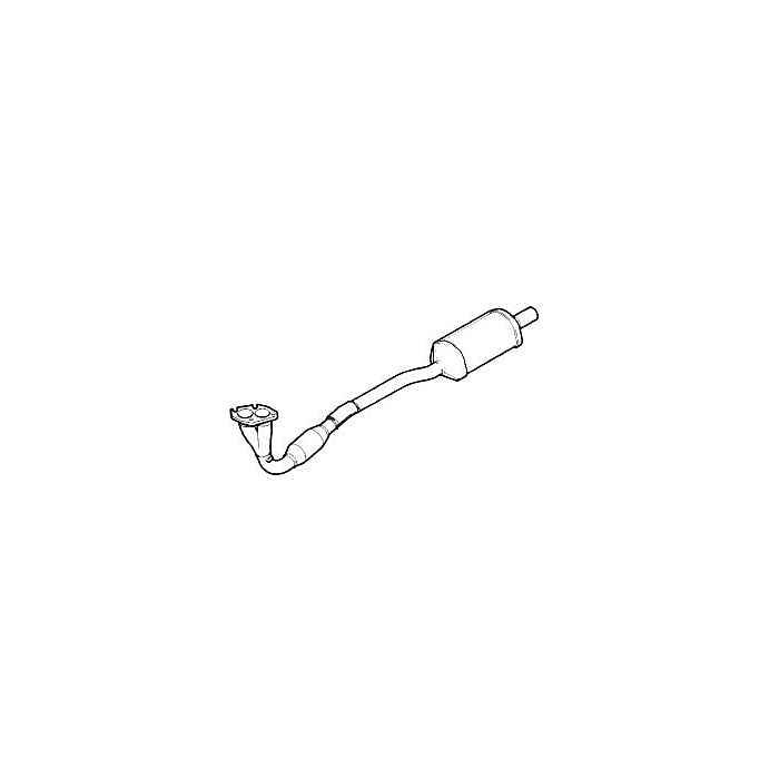 Opel Astra G 1.6, 1.8 16v front pipe with catalytic converter
