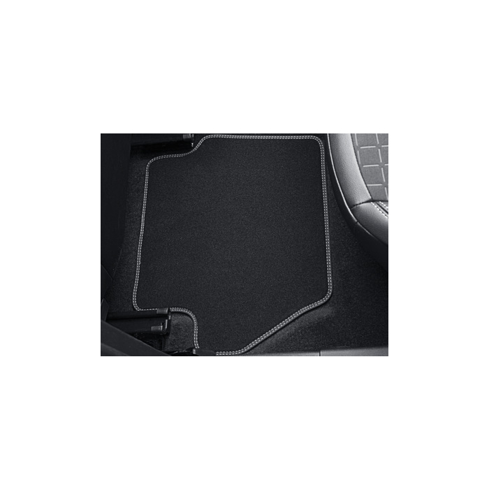 Ford Fiesta (07/2017 - 2023) floor mats Premium velour rear, Vignale design, with metal gray stitching