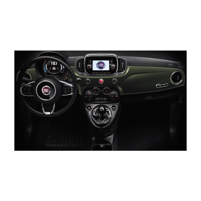 Fiat 500/500c wrapped dashboard military green (Right Hand Drive) long part