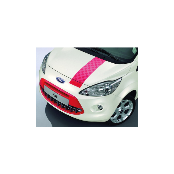 Ford Ka (09/2008 - 05/2016) striping Grand Prix Sunrise (red) without roof spoiler