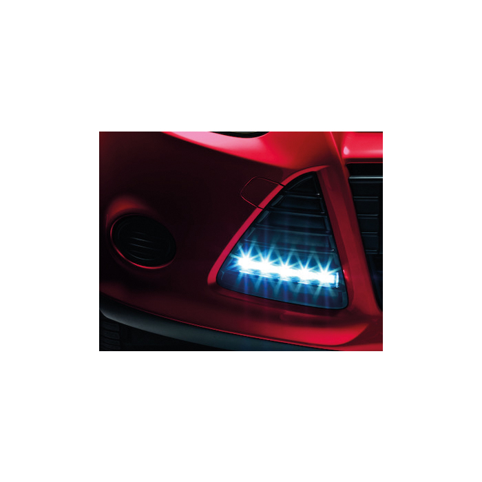 Ford Focus 2011 - 08/2014 Nolden daytime running lights with matt black bezel