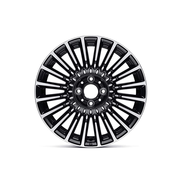 Fiat 500/500c alloy wheel 16” Bicolore black / chrome