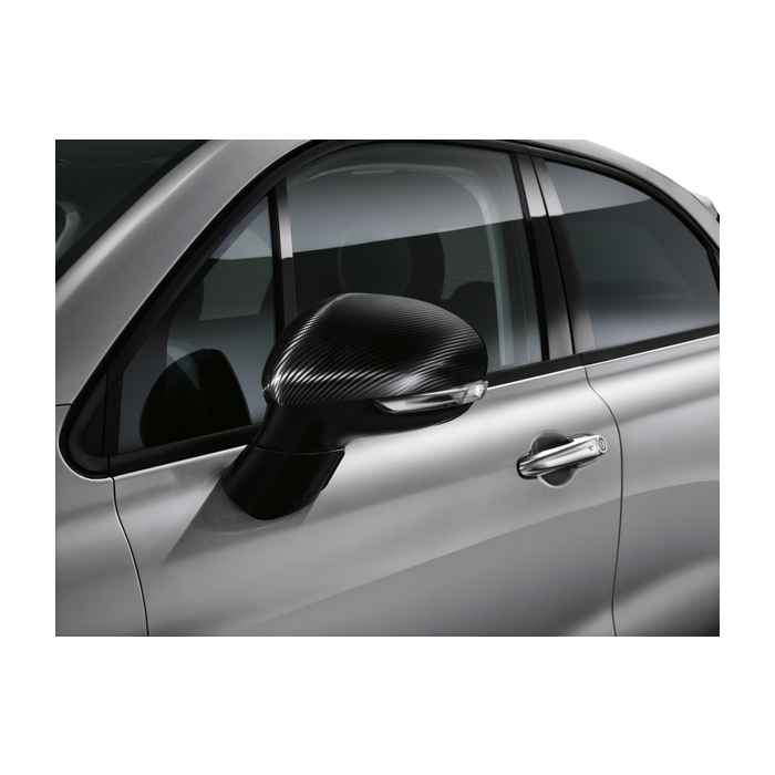 Fiat 500X mirror caps carbon effect black