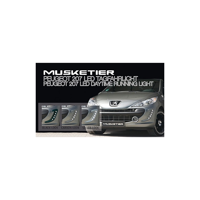 Musketier Peugeot 207 day running lights silver-look without AFL