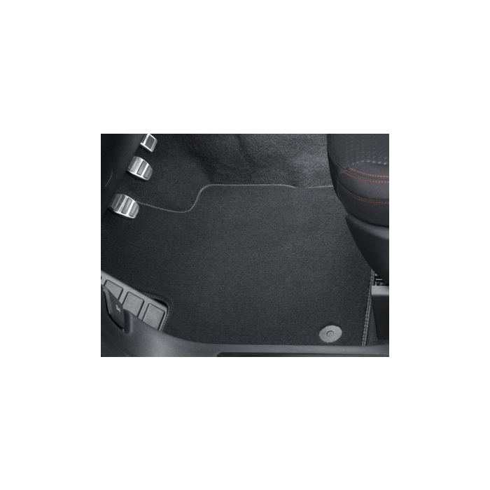 Ford Kuga (12/2019 - ..) floor mats Premium velour front and rear, black with double gray stitching