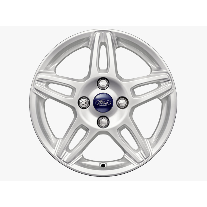 Ford Fiesta (09/2008 - 06/2017) lichtmetalen velg 15" 5 x 2-spaaks design, Sparkle Silver