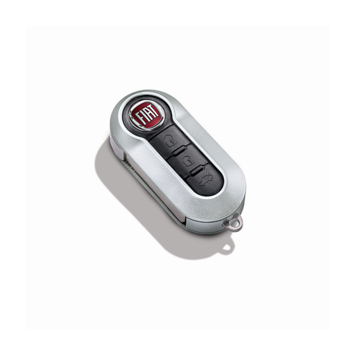 Fiat key cover silver