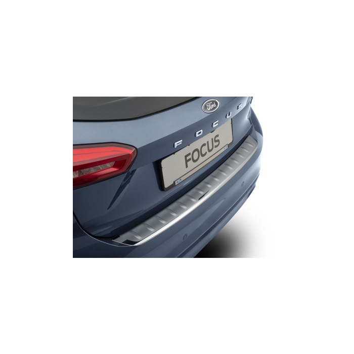 Ford Focus (04/2018 - ..) rear bumper protector, stainless steel