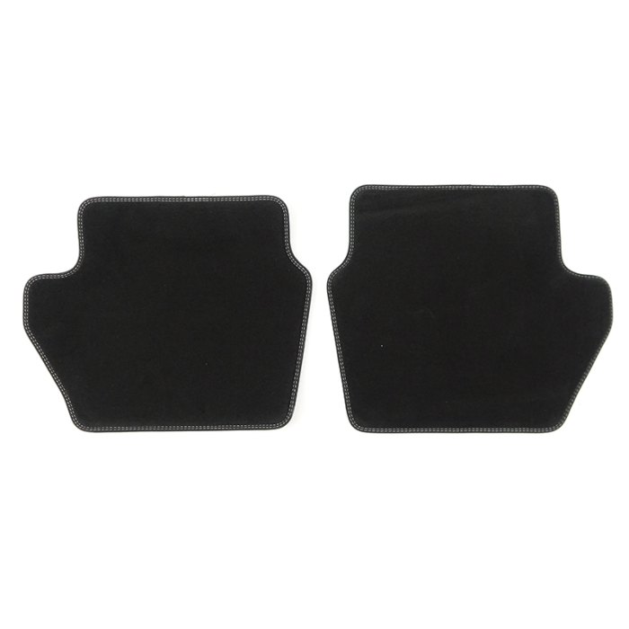 Ford Fiesta (07/2017 - 2023) floor mats Premium velour rear, Vignale design, with metal gray stitching