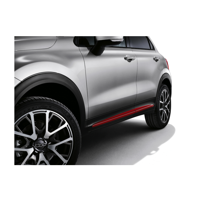 Fiat 500X door trims red