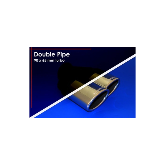 Musketier Peugeot 208 sport exhaust 2x90x65 mm Turbo duplex 