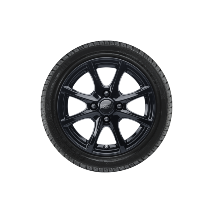 Ford Fiesta (07/2017 - 2023) alloy wheel with winter tire 15", 8-spoke design, black