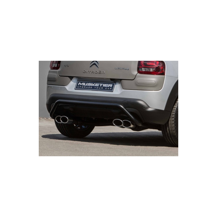 Musketier Citroën C4 Cactus bullbar rear Ø48 mm, stainless steel matt black